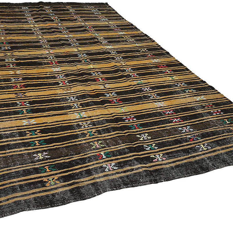 Vintage Anatolian Kilim Rug - 7' 7" x 11' 6" (91" x 138") - K0093668