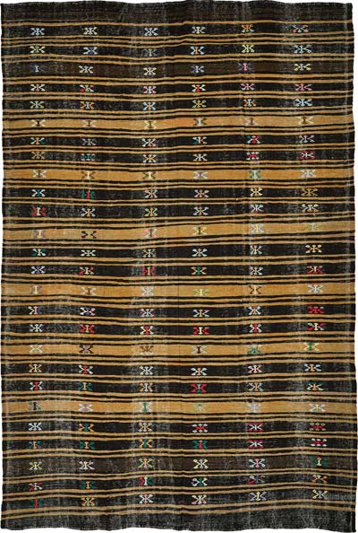 Vintage Anatolian Kilim Rug - 7' 7" x 11' 6" (91" x 138")