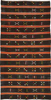 Vintage Anatolian Kilim Rug - 5' 6" x 10' 10" (66" x 130")