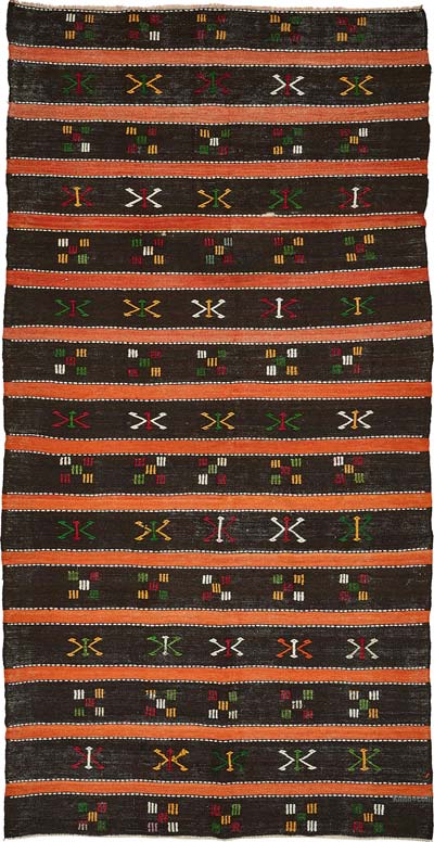 Vintage Anatolian Kilim Rug - 5' 6" x 10' 10" (66" x 130")