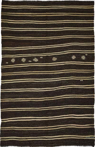 Vintage Anatolian Kilim Rug - 6' 11" x 10' 10" (83" x 130")