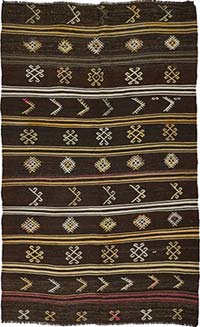 Vintage Anatolian Kilim Rug - 6'  x 10'  (72" x 120")