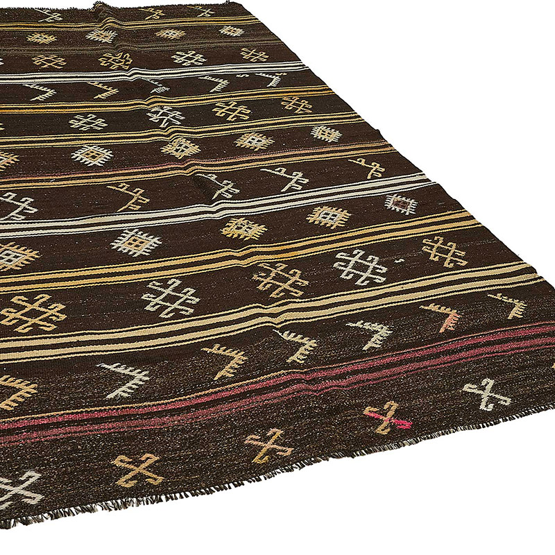 Vintage Anatolian Kilim Rug - 6'  x 10'  (72" x 120") - K0093676