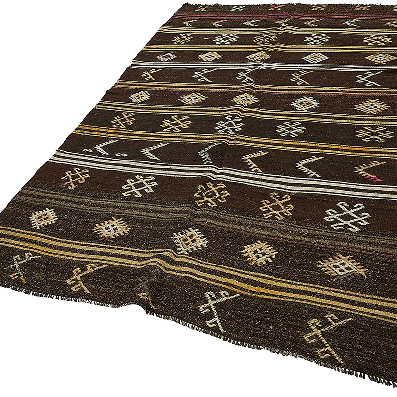 Vintage Anatolian Kilim Rug - 6'  x 10'  (72" x 120") - K0093676