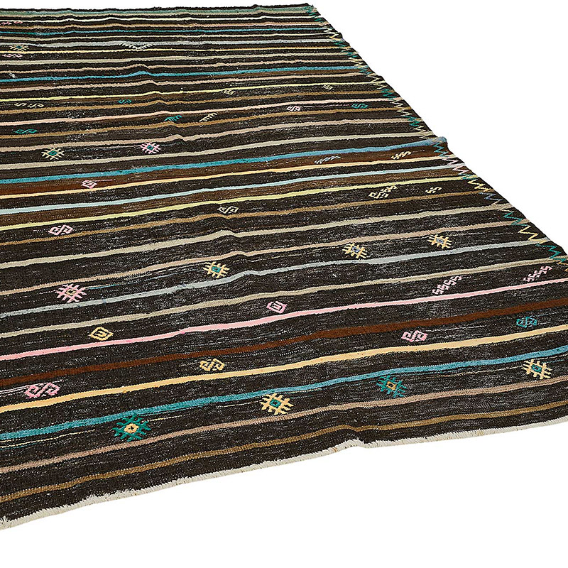 Vintage Anatolian Kilim Rug - 7' 1" x 9' 5" (85" x 113") - K0093677