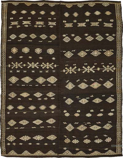 Vintage Anatolian Kilim Rug - 5' 11" x 7' 7" (71" x 91")