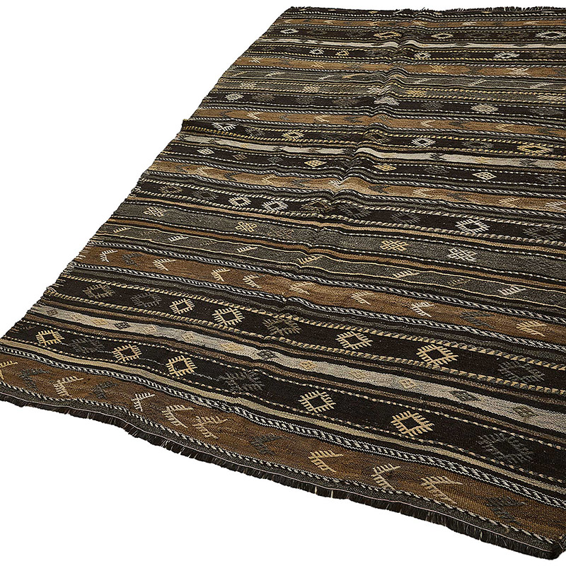 Vintage Anatolian Kilim Rug - 5' 7" x 10' 10" (67" x 130") - K0093685