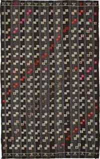Vintage Anatolian Kilim Rug - 5' 11" x 9' 3" (71" x 111")