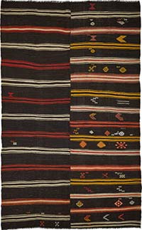 Vintage Anatolian Kilim Rug - 7' 5" x 11' 11" (89" x 143")