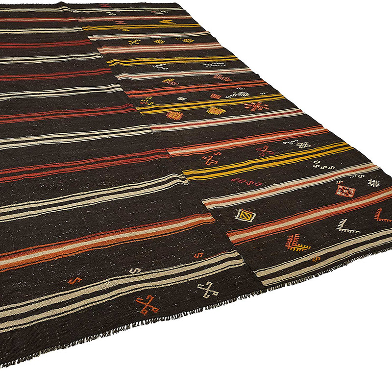 Vintage Anatolian Kilim Rug - 7' 5" x 11' 11" (89" x 143") - K0093694