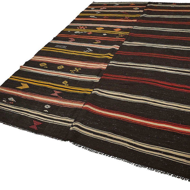 Vintage Anatolian Kilim Rug - 7' 5" x 11' 11" (89" x 143") - K0093694