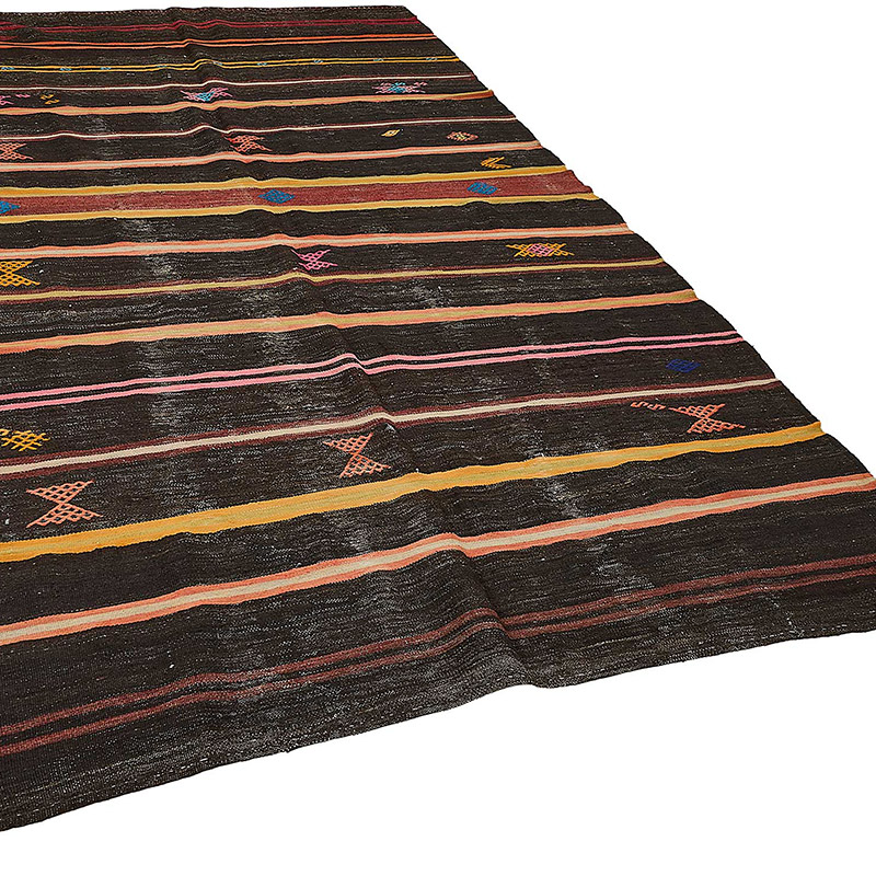 Vintage Anatolian Kilim Rug - 6' 11" x 10' 8" (83" x 128") - K0093697