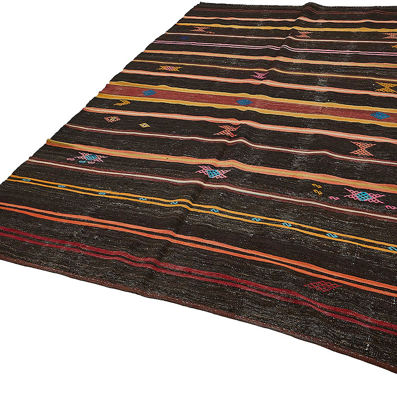 Vintage Anatolian Kilim Rug - 6' 11" x 10' 8" (83" x 128") - K0093697