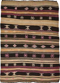 Vintage Anatolian Kilim Rug - 6' 10" x 9' 2" (82" x 110")