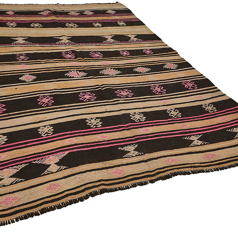 Vintage Anatolian Kilim Rug - 6' 10" x 9' 2" (82" x 110") - K0093702