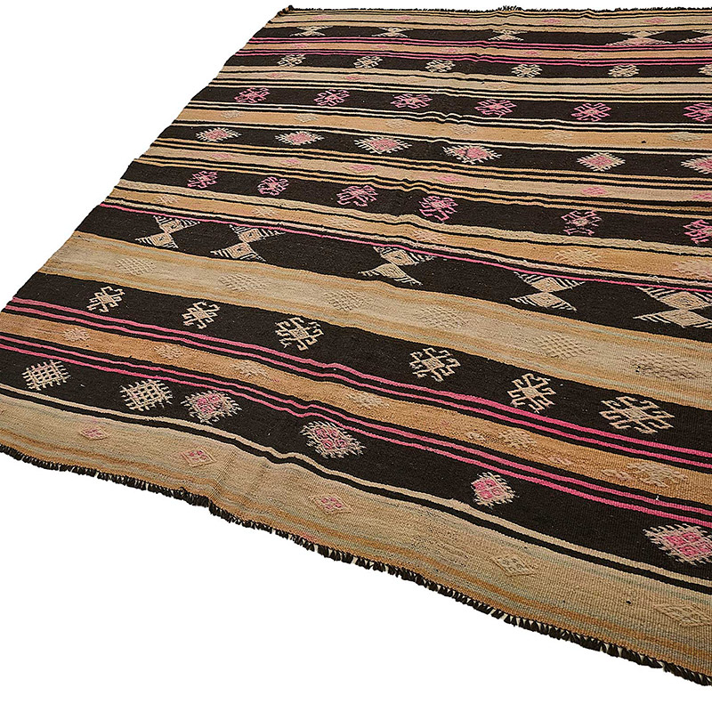 Vintage Anatolian Kilim Rug - 6' 10" x 9' 2" (82" x 110") - K0093702