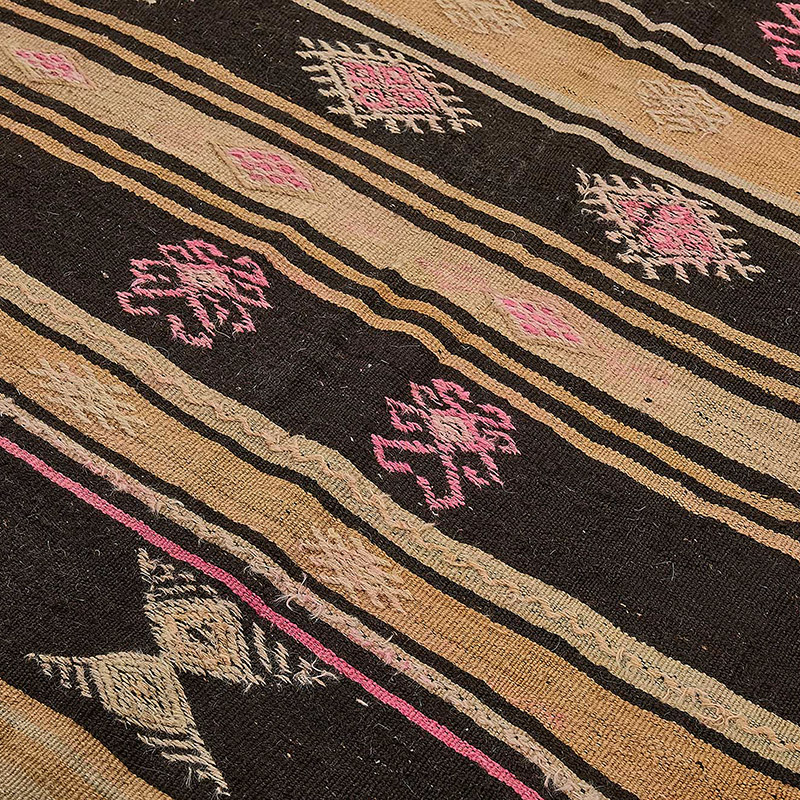 Vintage Anatolian Kilim Rug - 6' 10" x 9' 2" (82" x 110") - K0093702