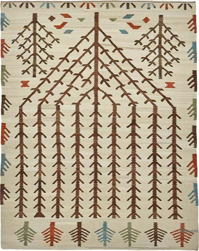 New Hand-Woven Kilim Rug