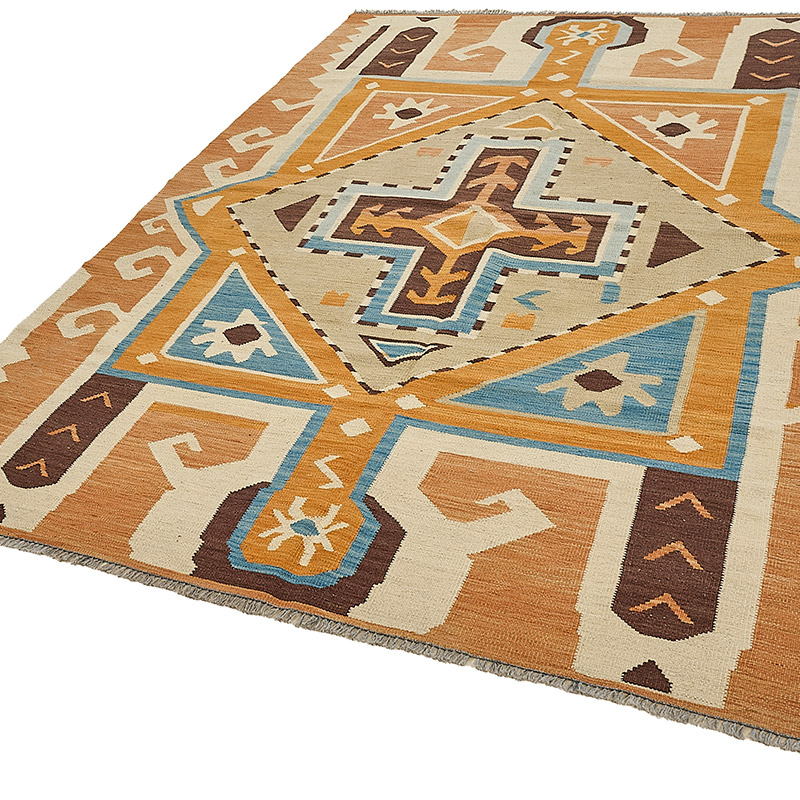 New Hand-Woven Kilim Rug - K0093727