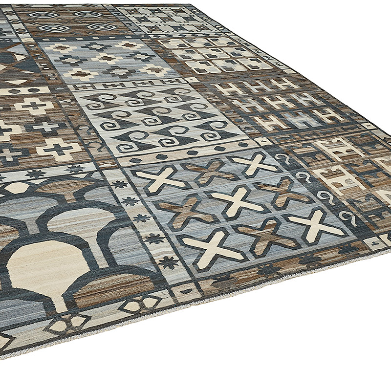 New Hand-Woven Kilim Rug - K0093736