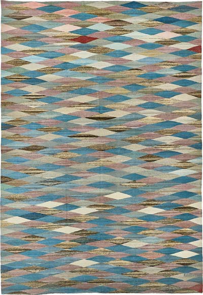 New Hand-Woven Kilim Rug