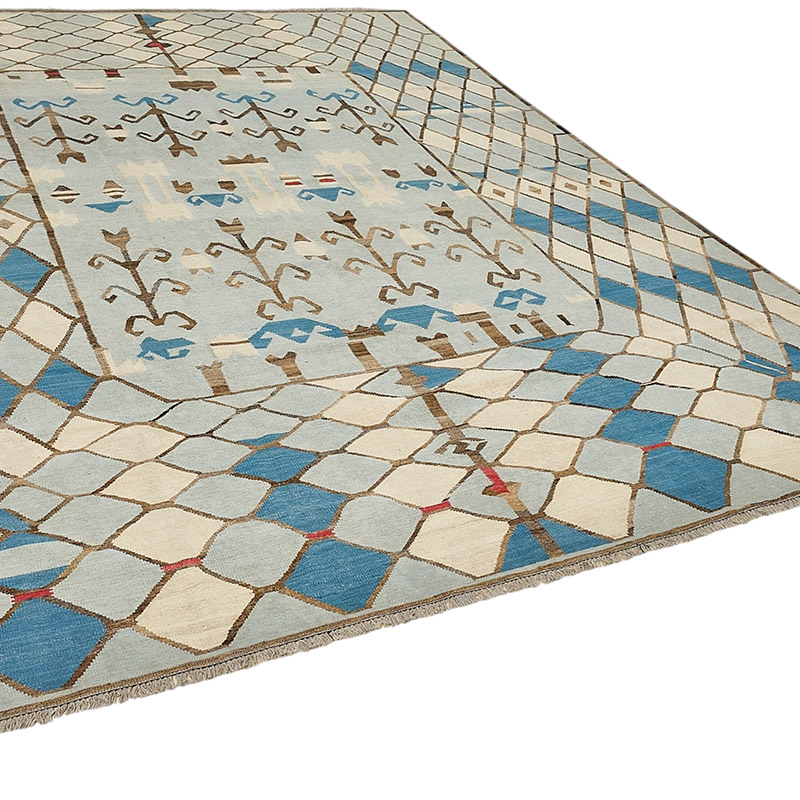 New Hand-Woven Kilim Rug - K0093836