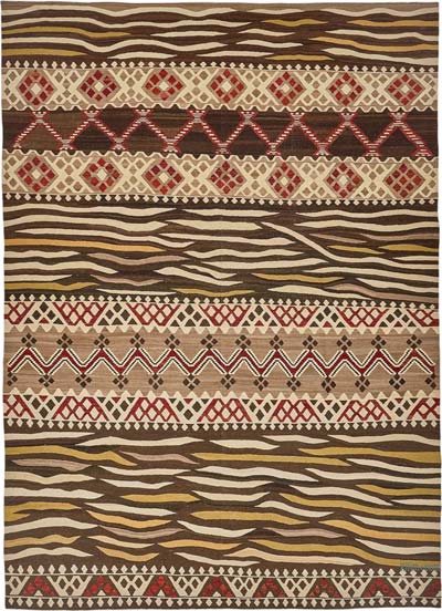 New Hand-Woven Kilim Rug