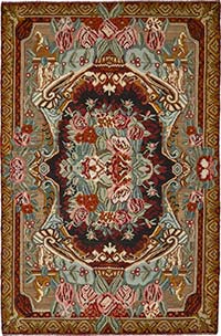 Vintage Handwoven Moldovan Kilim Rug - 6' 11" x 10' 4" (83" x 124")