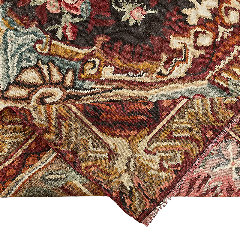 Vintage Handwoven Moldovan Kilim Rug - 6' 11" x 10' 4" (83" x 124") - K0093849