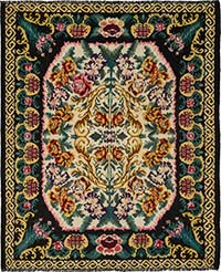 Vintage Handwoven Moldovan Kilim Rug - 7' 3" x 8' 10" (87" x 106")