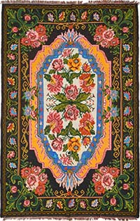 Vintage Handwoven Moldovan Kilim Rug - 6' 9" x 10' 3" (81" x 123")