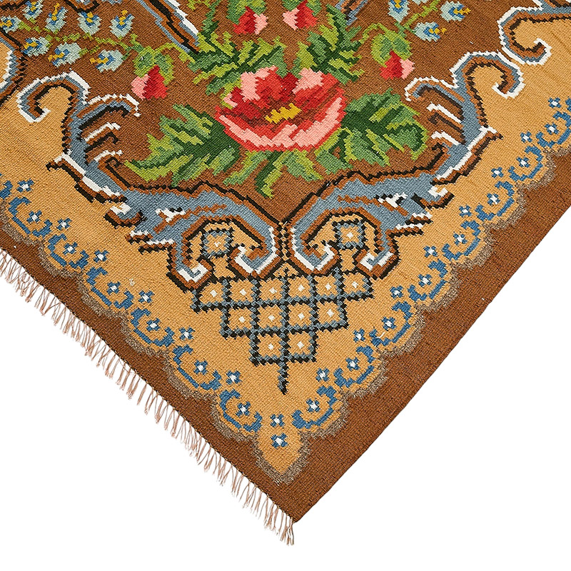 Vintage Handwoven Moldovan Kilim Rug - 178 cm x 276 cm - K0093857