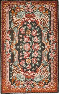 Vintage Handwoven Moldovan Kilim Rug - 7' 3" x 11' 3" (87" x 135")