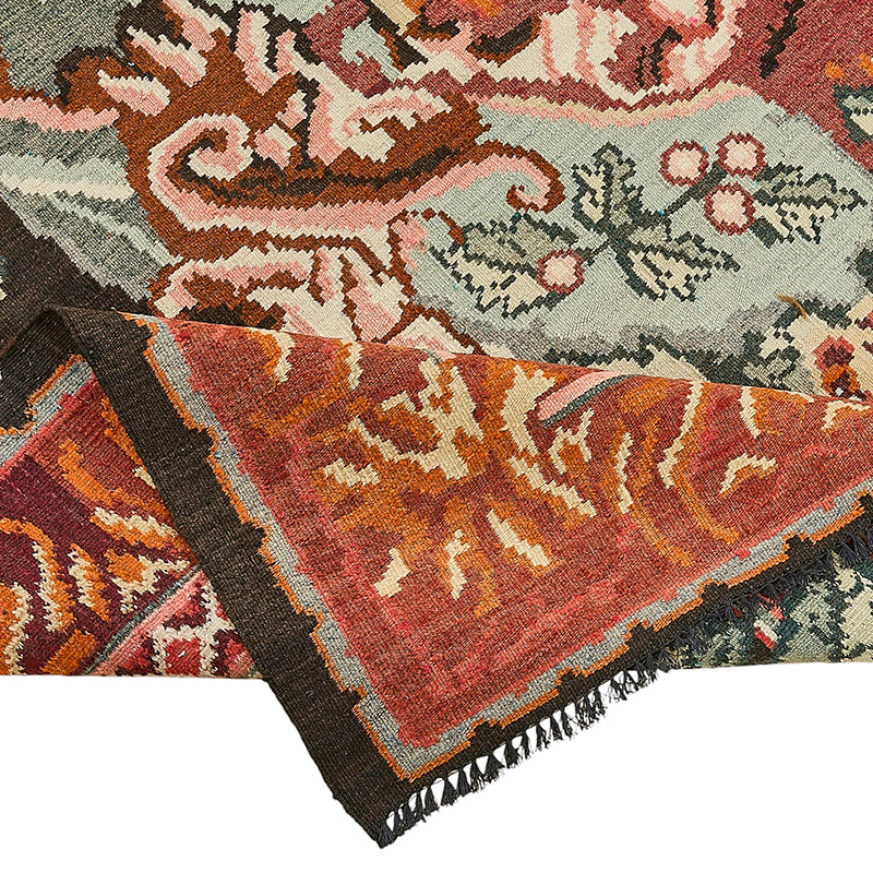 Vintage Handwoven Moldovan Kilim Rug - 7' 3" x 11' 3" (87" x 135") - K0093858