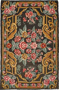 Vintage Handwoven Moldovan Kilim Rug - 6' 1" x 9' 3" (73" x 111")