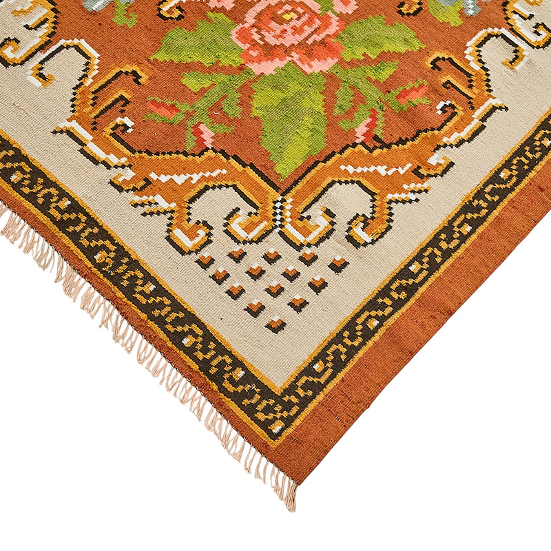 Vintage Handwoven Moldovan Kilim Rug - 6' 3" x 10' 4" (75" x 124") - K0093863