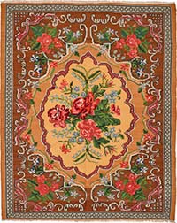 Vintage Handwoven Moldovan Kilim Rug - 6' 4" x 8'  (76" x 96")