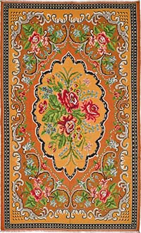 Vintage Handwoven Moldovan Kilim Rug - 5' 11" x 9' 7" (71" x 115")