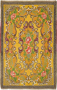Vintage Handwoven Moldovan Kilim Rug - 5' 9" x 9' 1" (69" x 109")