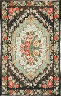 Vintage Handwoven Moldovan Kilim Rug - 6' 7" x 10' 4" (79" x 124")