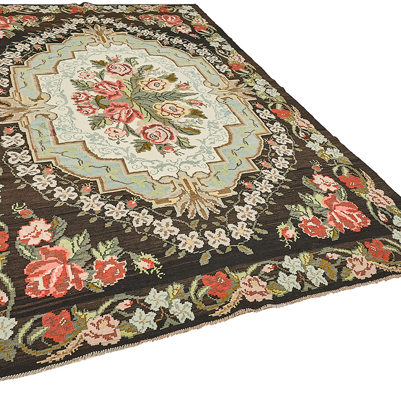Vintage Handwoven Moldovan Kilim Rug - 6' 7" x 10' 4" (79" x 124") - K0093876