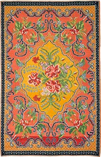 Vintage Handwoven Moldovan Kilim Rug - 6' 2" x 9' 7" (74" x 115")