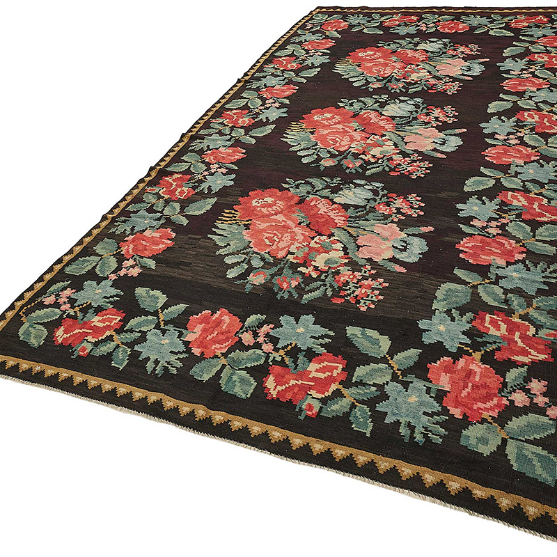 Vintage Handwoven Moldovan Kilim Rug - 6'  x 12' 6" (72" x 150") - K0093884