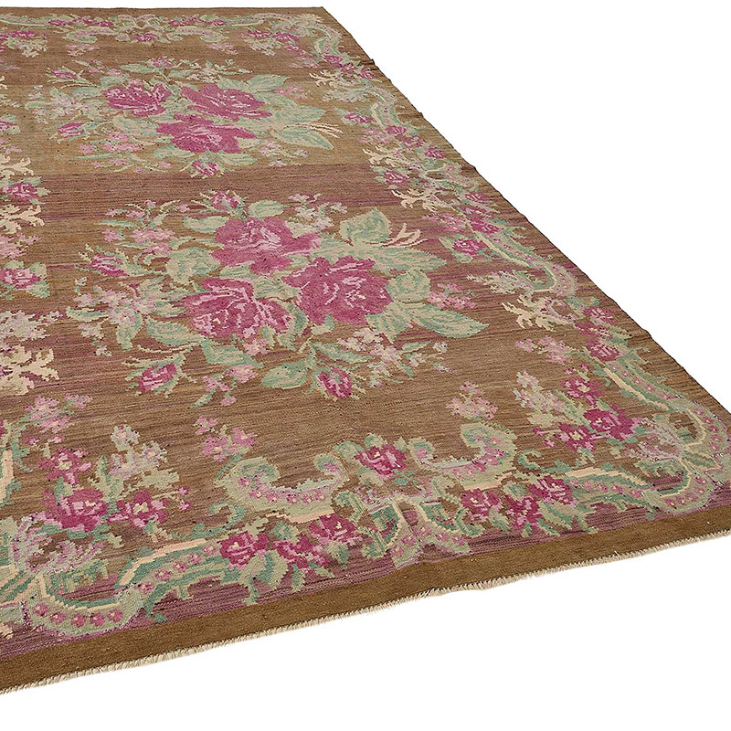 Vintage Handwoven Moldovan Kilim Rug - 6' 1" x 11' 2" (73" x 134") - K0093887