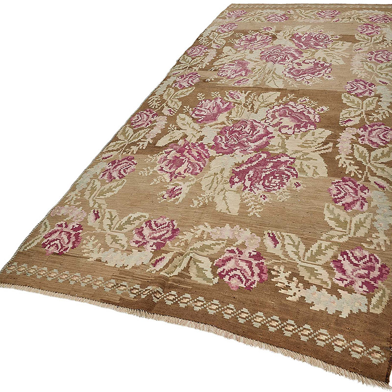 Vintage Handwoven Moldovan Kilim Rug - 5' 1" x 12' 6" (61" x 150") - K0093892
