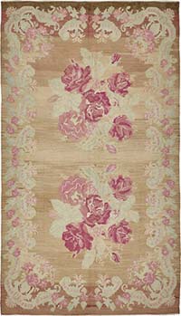 Vintage Handwoven Moldovan Kilim Rug - 6' 3" x 10' 10" (75" x 130")