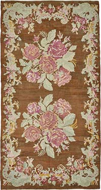 Vintage Handwoven Moldovan Kilim Rug - 6'  x 11'  (72" x 132")