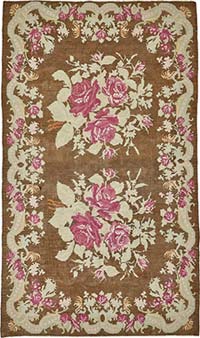Vintage Handwoven Moldovan Kilim Rug - 6' 2" x 10' 4" (74" x 124")