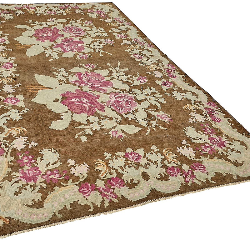 Vintage Handwoven Moldovan Kilim Rug - 6' 2" x 10' 4" (74" x 124") - K0093897