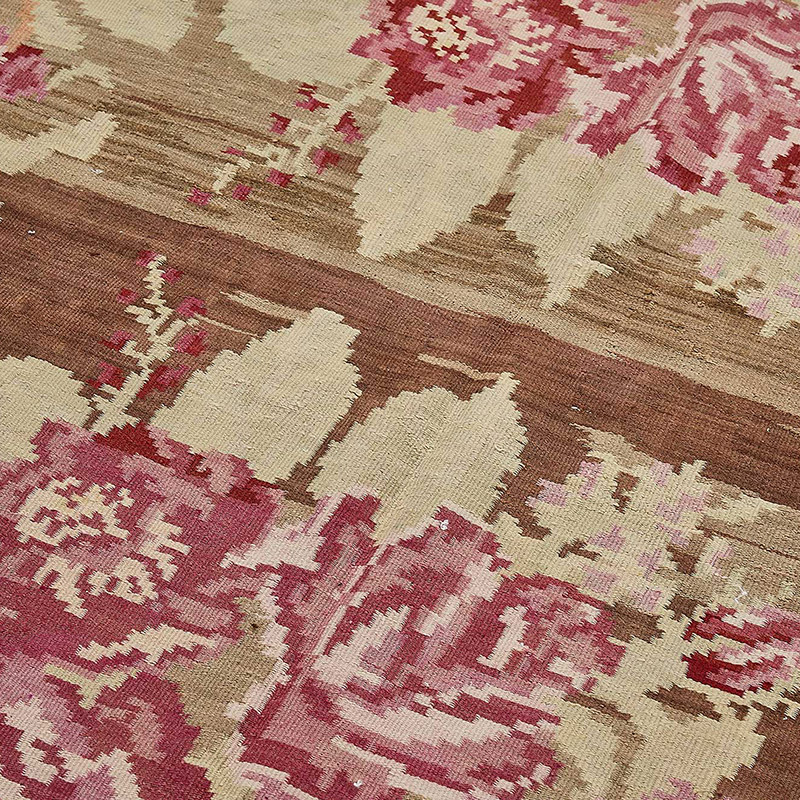 Vintage Handwoven Moldovan Kilim Rug - 5' 6" x 9' 2" (66" x 110") - K0093898